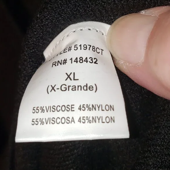 Staccato Black XL Sweater w/Faux Fur Trimmed Sleeves - Picture 6 of 6